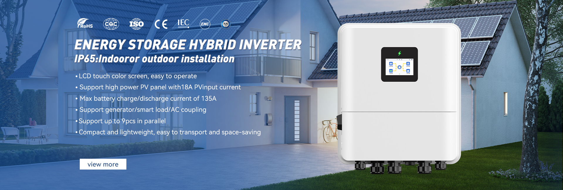 คุณภาพ อินเวอร์เตอร์พลังแสงอาทิตย์แบบไฮบริด โรงงาน