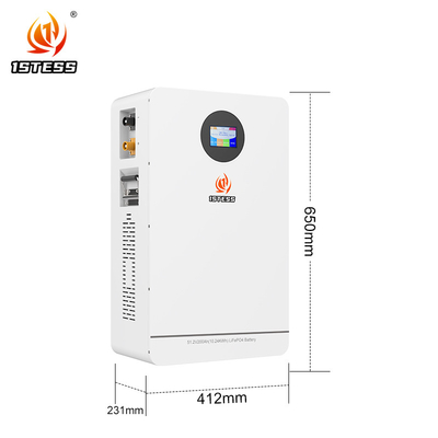 ขายปลีก แบตเตอรี่ลิธีอุปกรณ์ติดผนัง 51.2V LiFePO4 สําหรับบ้าน