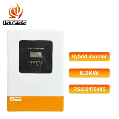 120A MPPT อินเวอร์เตอร์ไฮบริด 48V Pure Sine Wave อินเวอร์เตอร์ไฮบริดแสงอาทิตย์ 5.5KW 6.2KW