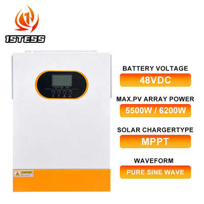 48VDC Output Voltage Hybrid Inverter 5000W ระบบพลังงานสํารองจากระบบพลังงานพลังงานแสงอาทิตย์