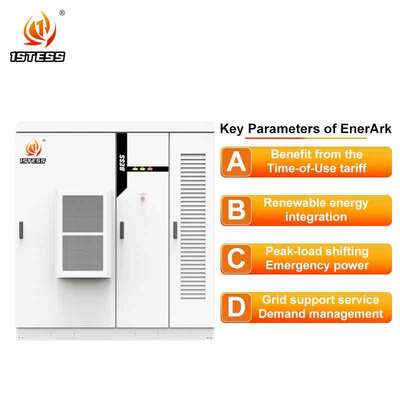 All in One Outdoor Energy Storage Battery Container With High Safety Lifepo4 ระบบแบตเตอรี่ลิเธียม