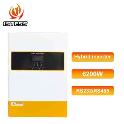 48V 6.2kW Hybrid Solar Inverter Single Phase Pure Sine Wave Off Grid Solar Inverter MPPT EQ ฟังก์ชันเพื่อยอดเยี่ยมอายุการใช้งานของแบตเตอรี่