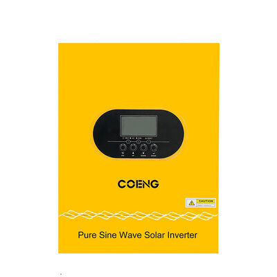 อินเวอร์เตอร์พลังงานแสงอาทิตย์แบบไฮบริดแบบออฟกริดเฟสเดียว 48V 5.5kw 6.2kw คลื่นไซน์บริสุทธิ์ MPPT พร้อมการตั้งค่าลำดับความสำคัญเอาต์พุตหลายแบบ UTL SOL SBU และ SUB