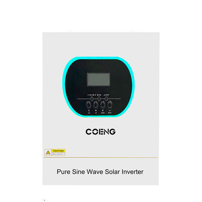 อินเวอร์เตอร์พลังงานแสงอาทิตย์แบบไฮบริดแบบออฟกริด เฟสเดียว 48V 5.5kw 6.2kw คลื่นไซน์บริสุทธิ์ พร้อมระบบป้องกันโอเวอร์โหลดและ MPPT ในตัว