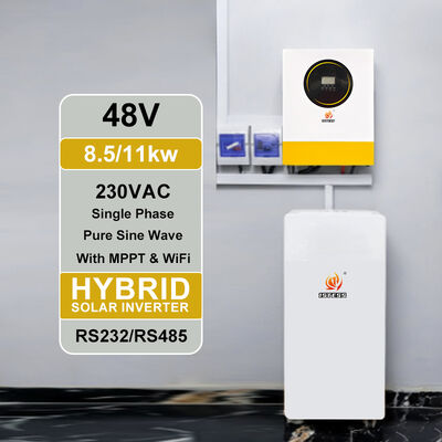 8.5KW/11KW 48Vdc Off Grid Pure Sine Wave Solar Inverter 2 MPPT RS485 Lithium Battery Comms