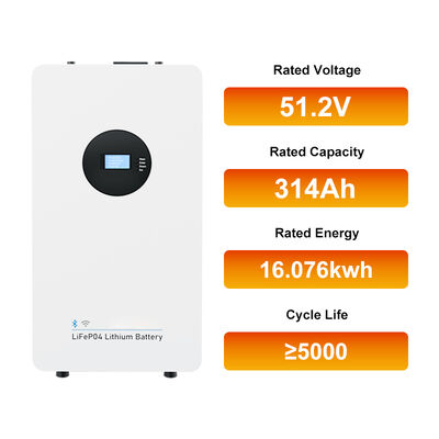 ความปลอดภัยสูง 16kWh LiFePO4 แบตเตอรี่โมดูล 6000 วงจร 15 ปี