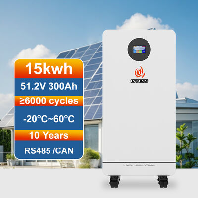 พกพา บ้านสํารองพลังงาน 300Ah LiFePO4 15.36kWh หน้าจอสัมผัส ป้องกันการชาร์จเกิน